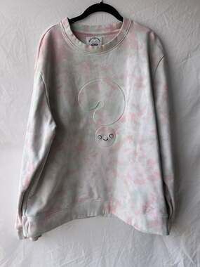 Guess x FriendsWithYou Cloud Question Mark Embossed Tie Dye Sweatshirt